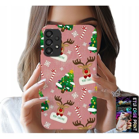 Hülle für Samsung Galaxy A53 5G – Weihnachtsmotiv mit Rentier- und Tannenbaum-Motiven (1/5)