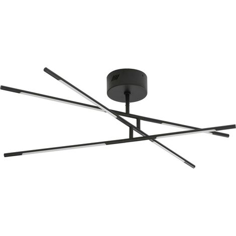 Merano Alberta Semi Plafonnier LED Intégré Métal Noir LED 30W 2100Lm 3000K