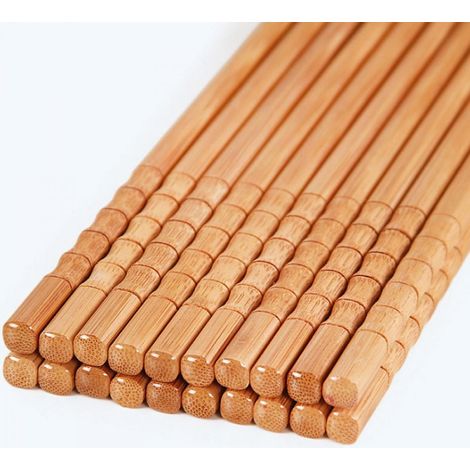 Baguettes En Bambou - 24 Cm - Réutilisables - Pour Cuisine Chinoise - Restaurant Et Maison - Par Paquet De 1 5 Ou 10 Paires (1/5)