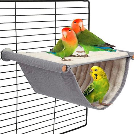 Nid Pour Oiseaux - Toile Haute Densité Extérieure - Intérieur Polaire Chaude - Perchoir En Bois Intégré - Pour Perruches Inséparables Cacatoès Pinsons - 1 Pièce (1/5)