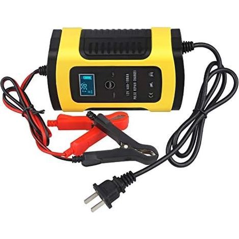 Chargeur De Batterie Intelligent Batterie réparation Chargeur Auto Moto 6A de voiture Smart alimentation Chargeur de batterie intelligente de charge 220 V 110 V (Color : Black) (1/5)