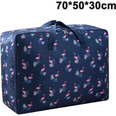 Sac de rangement pour couette en tissu Oxford, sacs de rangement pour vêtements, sacs de rangement pour vêtements de grande capacité avec fermeture à glissière, sac de rangement pour literie (1/4)