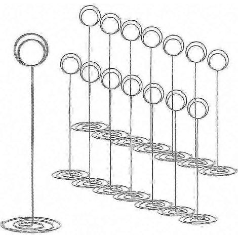 Jeu de 15 Porte-numéros de Table Hauteur 22 cm, Cadres Fil Métallique pour Photos & Cartes de Placement, Mariage, Réception, Événements (1/5)