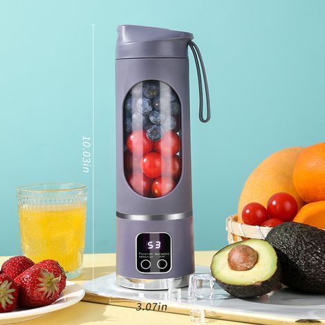 Tragbarer Mixer und Zitruspresse, USB-aufladbar – leicht zu reinigen – Lila