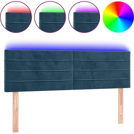 Maison Exclusive - Cabecero con LED de terciopelo marrón oscuro 1 (1/5)