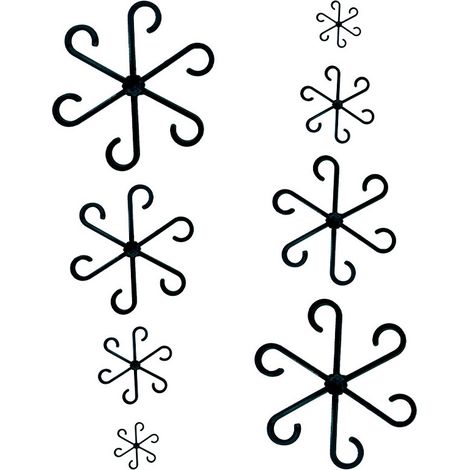 Support de tige pour plantes grimpantes d'intérieur, réutilisable (noir, 8 pièces) (1/5)