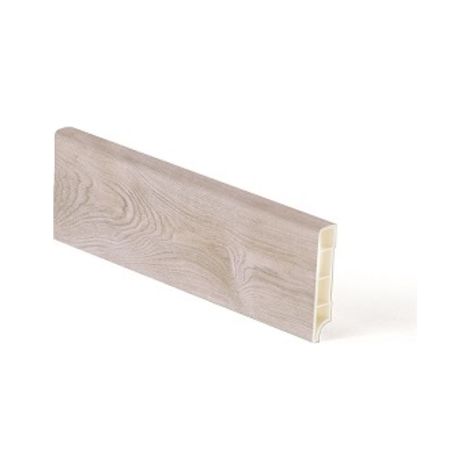 CONF. 10 PZ BATTISCOPA SQUADRATO PVC FINITURA ROVERE FUMO 70X14X2500 MM