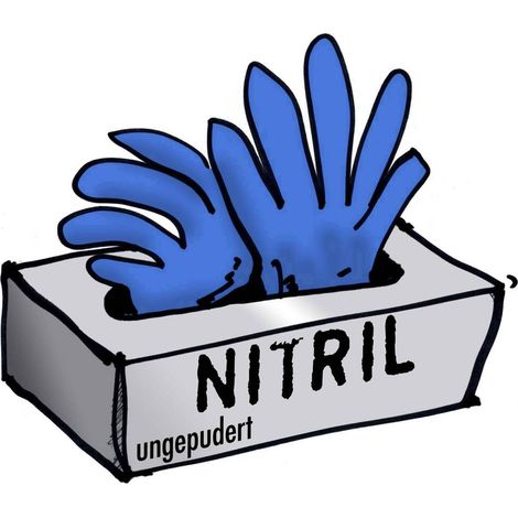 Leipold Doehle 14694 100 pz. Nitrile Guanto monouso Taglia (Guanti): 8, M