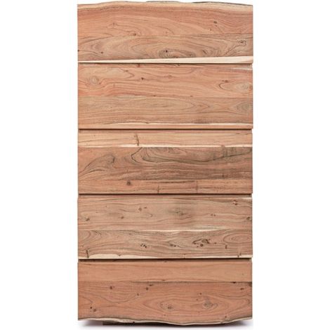 Chiffonnier 5 tiroirs bois d'acacia Denia 70cm (1/5)