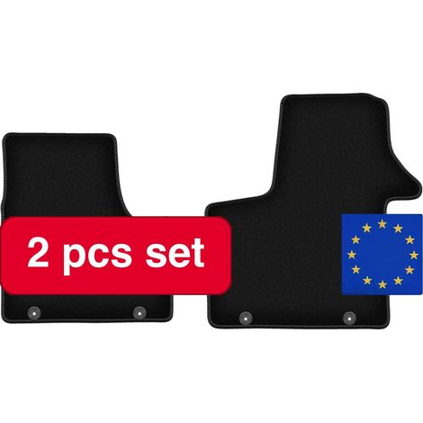 Mats & Teppiche für Renault Trafic III, Einfache Installation, Grundlegender Fußbodenschutz, schwarz (1/5)