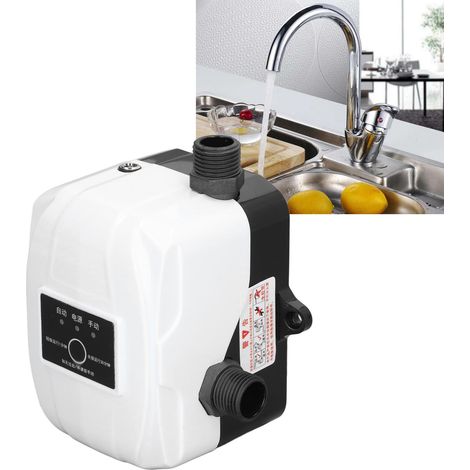 Capteur de débit d'eau domestique 150 W + bouton marche/arrêt, pompe de surpression pour robinet de douche et cuisine 24 V (norme européenne 100-240 V) (1/5)