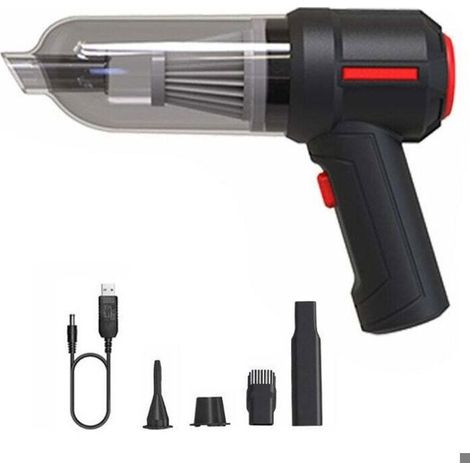 3 en 1 Souffleur d'air sans fil portable Air Duster Mini 9000Pa sans fil voiture PC clavier aspirateur portable noir (1/4)