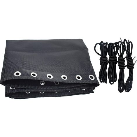 Replacement Fabric for Sun Lounger with 4 Elastic Ropes, Replacement Sun Lounger Kit – Black 160 x 43 cm (1/5)