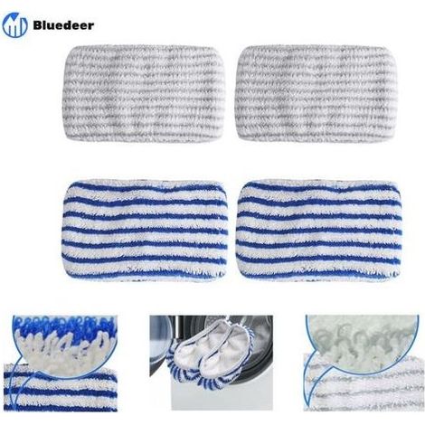 4 Pièces Lingettes Chiffons pour Vapeur Clean & Steam ZR005801 ZR005804 ZR850002 Tissu en microfibre W