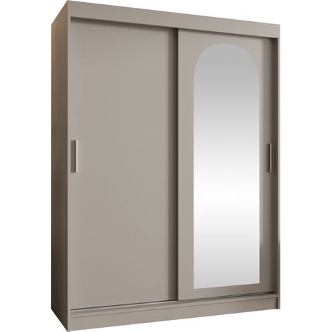 Armario Hartford 502, Cachemira, 200x150x62cm, Puertas de armario: Correderas, Número de estantes: 5