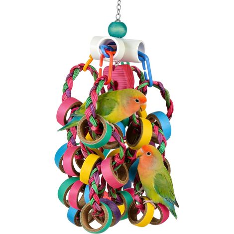 Jouets pour oiseaux pour conures – Perchoir naturel à mâcher Jouets naturels pour oiseaux pour inséparables, conures, aras, calopsittes, perches, escalade, maison, intérieur ou extérieur (1/5)
