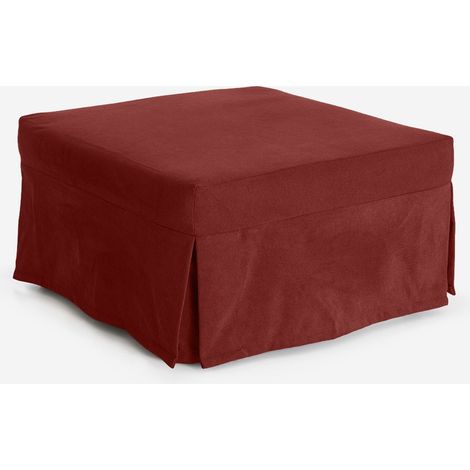 Pouf letto singolo idrorepellente sfoderabile Made in Italy Stelvio - Rosso