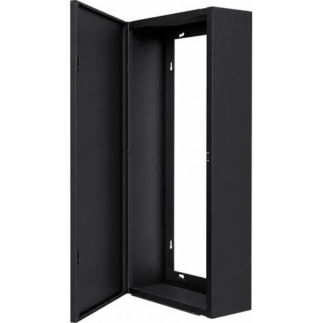 Atole – Coffret électrique nu 13 modules en acier noir – H. utile 730 mm – Prédécoupes pour goulotte – Installation rapide et personnalisable