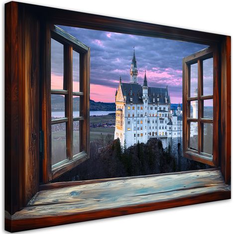Tableau déco Fenêtre Château 100x70 (1/5)