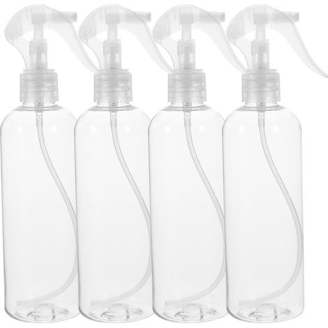 4 botellas de PET recargables de 300 ml con pulverizador (1/5)