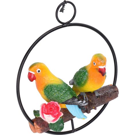 Sculpture de Perroquet Suspendu pour Décor de Jardin, Patio et Intérieur (1/5)