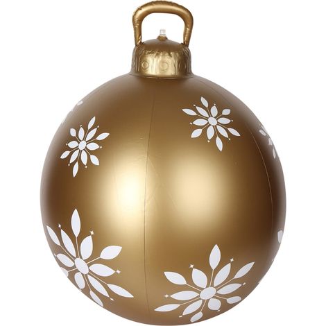 Boule De Noël Gonflable - 60 Cm - Pvc Résistant Aux Intempéries - Décoration Extérieure Pour Jardin, Porche Et Arbre De Noël - 1 Pièce (1/4)