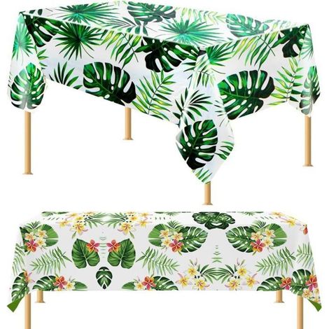 Nappe en Plastique - LARGEIGHT - Hawaïenne - Imperméable - Résistante à l'huile - 137x274 cm (1/3)