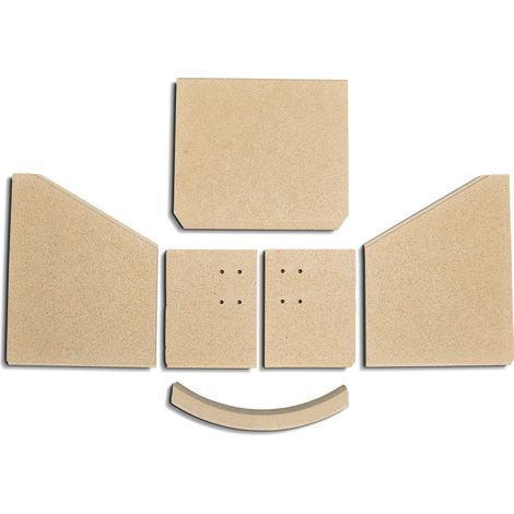 Habillage de foyer pour poêles à cheminée TT3 de Termatech - vermiculite - 6 pièces