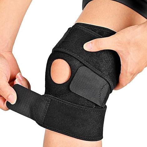 Genouillères de sport pour homme et femme, taille 18-22 pouces, protection articulaire extérieure, équipement de fitness et randonnée, paire de coussinets rembourrés (1/5)