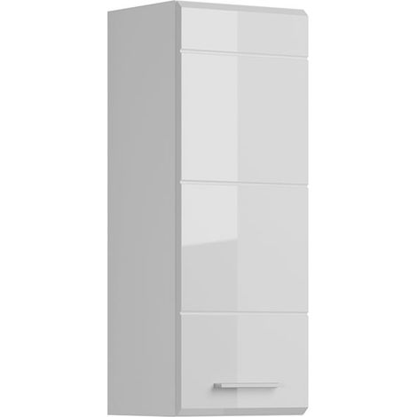 Lina armoire de salle de bain mural 1 porte blanc brillant.