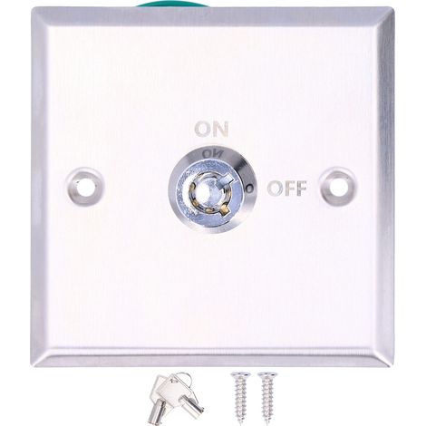 Bouton de porte DC 12V pour contrôle d'accès, serrure en acier inoxydable, interrupteur marche/arrêt, idéal pour situation de panne de courant (1/5)