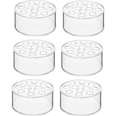 Vase simple pour la maison, vase de table de mariage, rond transparent à 12 trous (1/5)