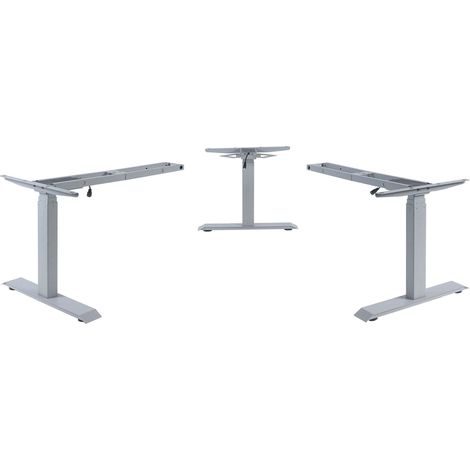 3in1 Gestell HHG-758, variables Tischgestell, elektrisch höhenverstellbar Memory 47kg grau (1/5)
