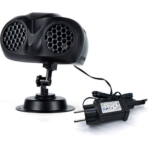 Proyector de copos de nieve navideños resistente al agua para uso en interiores y exteriores, con control remoto y temporizador para fiestas de Navidad y Halloween (Negro)