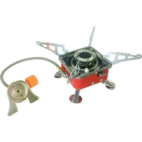 Réchaud à gaz portable mini pour le camping, la randonnée, l'alpinisme, les pique-niques et les barbecues. Fournitures de camping. Cuisinière à gaz portable. (1/5)