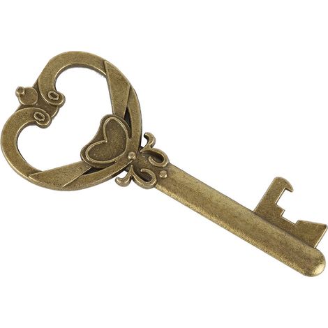 Ouvre-bouteille en forme de clé avec étiquette et ficelle, cadeau idéal pour les invités de mariage (20 ouvre-bouteilles uniquement). (1/5)