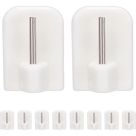 White Wall Hooks Small White Hanger for Home Compact Design (1/5)