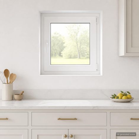 vidaXL Color interno de ventana de sótano blanco RISOR 70 x 70 cm (1/5)