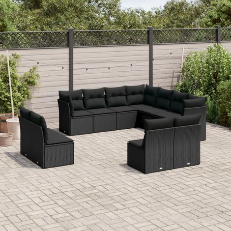 Garden Sofa Set Black vidaXL (1/3)