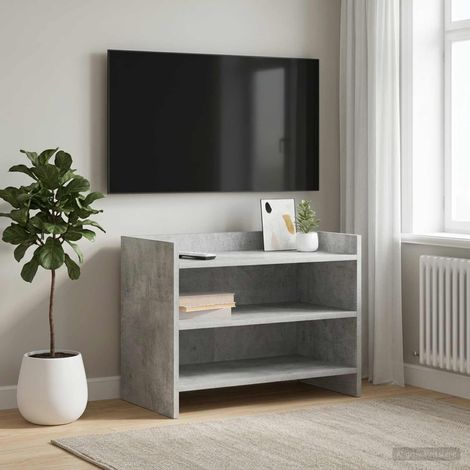 vidaXL TV Cabinet 60 x 33 x 47 cm Concrete Grey Engineered Wood (1/5)