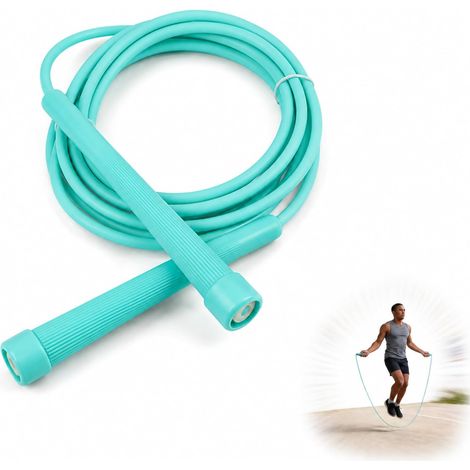 Fitness Skipping Rope 2.8 m PVC Speed Rope Adjustable Non-Slip Handle for Adults Boxing Weight Loss Dark Green (1/5)