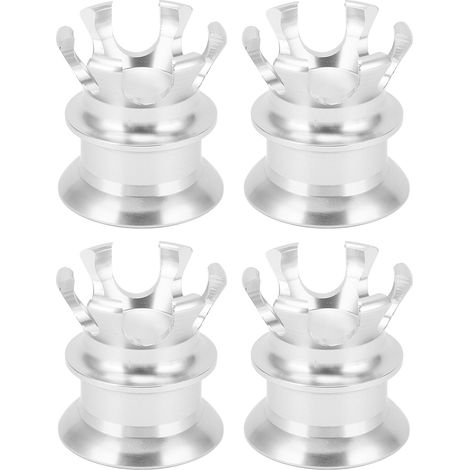 4 Couronnes de Bougie Moto en Alliage d'Aluminium Argent Écrous Boulons pour Twin Cam Big Twin 1340 Evo (1/5)
