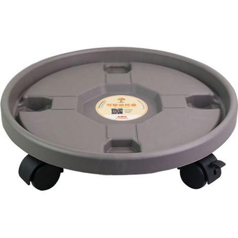 1 plateau roulant pour plantes, ABS renforcé, bord relevé anti-débordement, 3 ou 4 roues universelles avec 2 freinées, usage intérieur/extérieur (1/5)