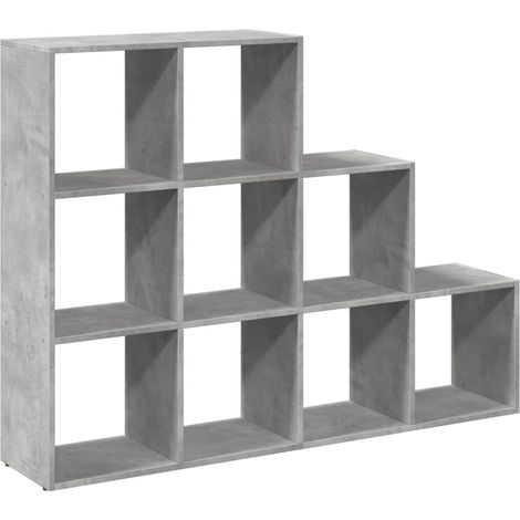 Maison Exclusive - Raumteiler-Bücherregal 3 Stufen Betongrau 137,