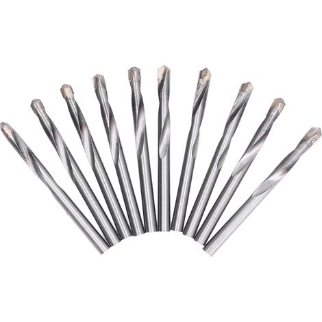 10 Forets hélicoïdaux à queue droite 6mm en acier tungstène pour gravure et fraisage CNC (1/5)