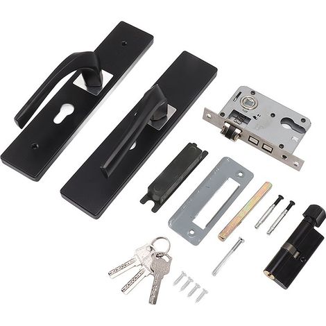 2 pièces Serrure de porte à levier, anti-perçage, épaisseur porte 35-45 mm, pour chambre et salle de bain (1/5)