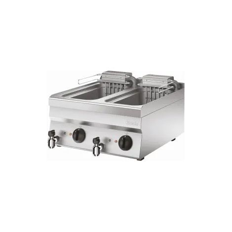 Friteuse inox double électrique 2 x 10 Litres, à poser, 18 000 W, 400 V - TRI