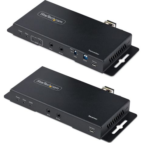StarTech.com Kit Extender HDMI su fibra ottica LC, 4K 60Hz fino a 1km [Single Mode] o 300m [Multimode] - Estensore HDMI, HDR, HDCP, 3,5mm Audio/RS232/IR Extender, Kit trasmettitore e ricevitore (HDMI (1/5)