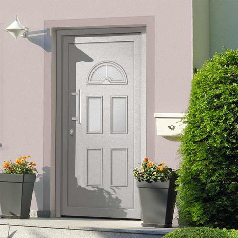 vidaXL Porte d'entrée Blanc 98x208 cm (1/5)