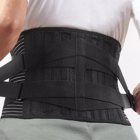 Ceinture Lombaire - Sangles De Compression Doubles - Renfort Lumbaire Avec Tiges En Aluminium - Pour Homme Et Femme - Taille S (1/4)